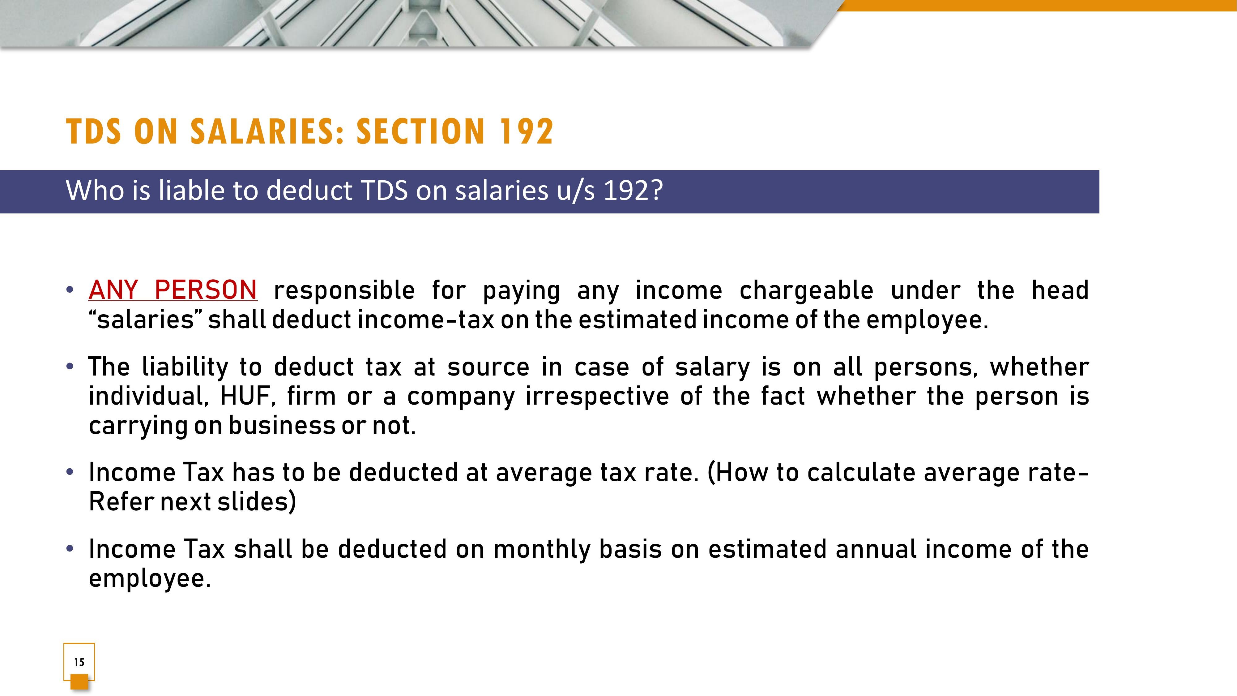 Tds On Salary Under Section 192 Taxwink 8282