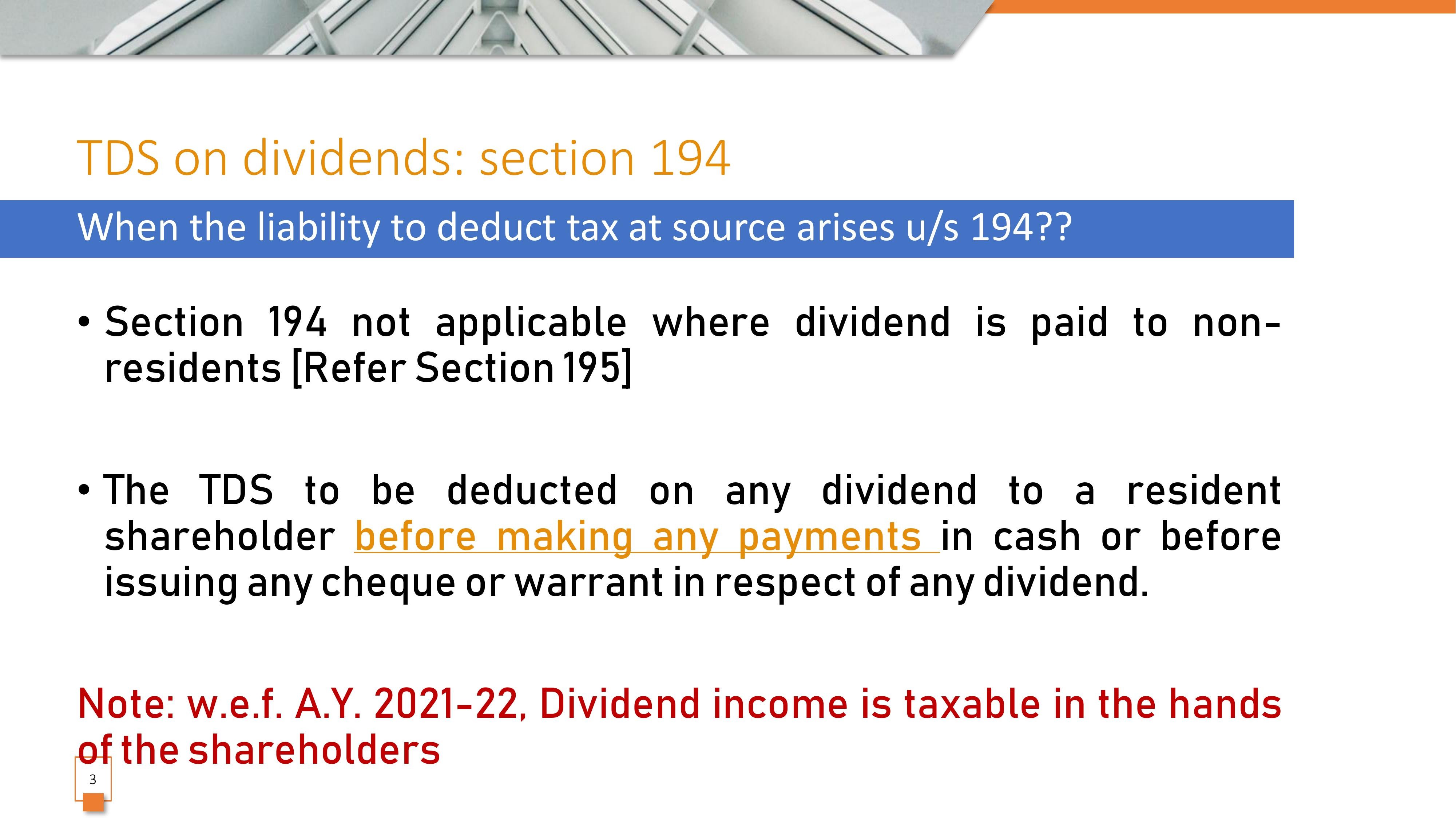 TDS On Dividend Under Section 194 Taxwink